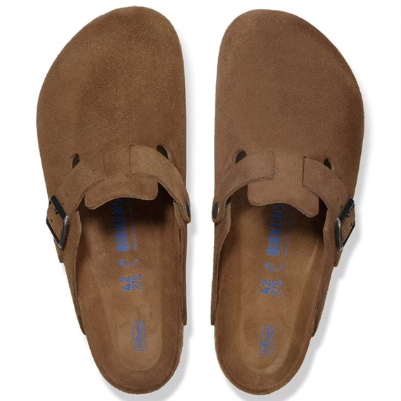 Birkenstock Suede Leather Clogs, Dark Tea Tonal